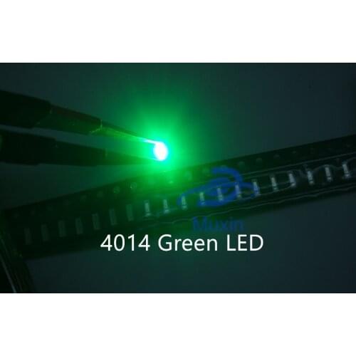 MX 100 PCS 4014 GREEN LED SMD 22-24lm 3.0-3.2V car lamp light beads RoHs Free shipping