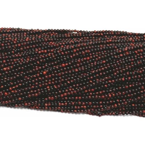 Natural red tiger stone 2mm 3mm Charming DIY jewelry round loose Beads 15" B392