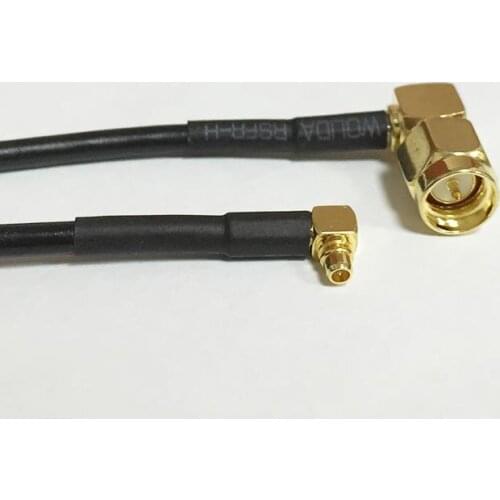 New SMA Male Plug Right Angle Switch MMCX Male RA pigtail cable RG174 Wholesale 20CM 8" for wireless card