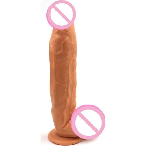 12Inch /30CM Huge Dildo Real Skin Feeling Extreme Big Realistic Penis Quality Silicone Sturdy Suction Cup Dong Sex Toy for Women