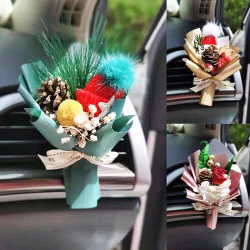 Car Air Freshener Flower Bouquet Car Perfume Air Conditioning Air Outlet Fragrance Clip Ornament Auto Interior Deco Accessories
