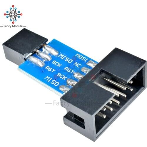 10Pin To 6PiN Convert To Standard 10 Pin To 6 Pin Adapter Board For ATMEL STK500 AVRISP USBASP