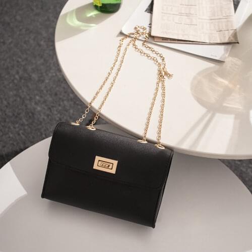 British Fashion Simple Small Square Bag Womens Designer Handbag 2019 High-quality PU Leather Chain Mobile Phone Shoulder bags