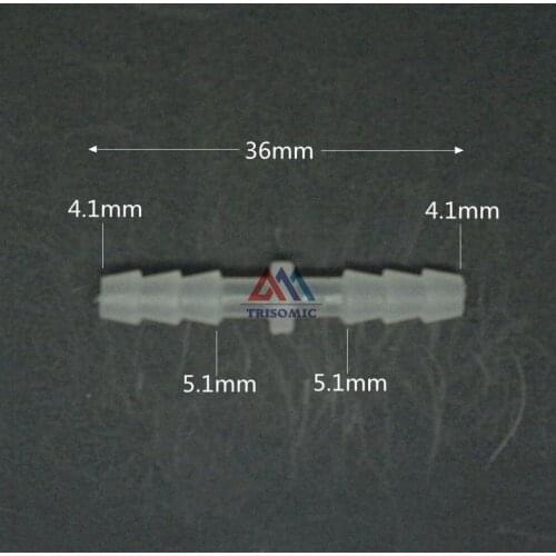 PVC Tube Connection Joiner Fitting Aquarium Fish Tank 4.1mm Straight Connector Plastic Fitting Barbed Connector Material PP Hose