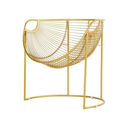 Golden Chair Metal Frame Iron Leisure Chair Modern Simple Creative Iron Chair Household Living Room Lazy Single Study Balcony