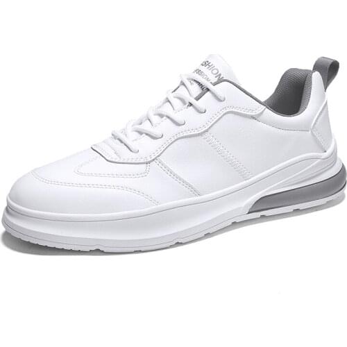 Tennis Shoes for Men 2020 Leather New Men Sneakers Lace Up Low Top Jogging Shoes Man Athletic Footwear Breathable Hot Sale Sport