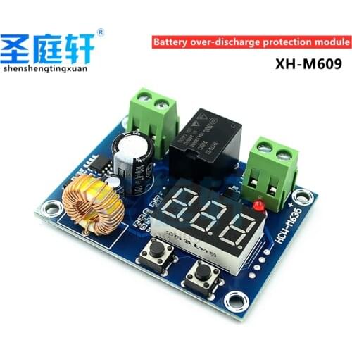 XH-M609 DC voltage protection module lithium battery low voltage loss, low power, 6-60V disconnect output