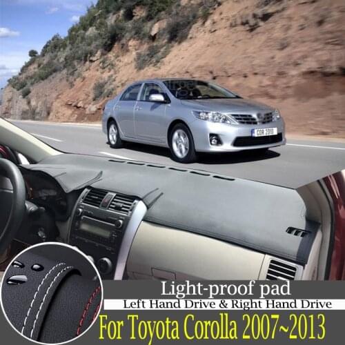 High-quality leather instrument panel protection pad and light-proof pad for Toyota Corolla E140 E150 2007~2013 car accessories