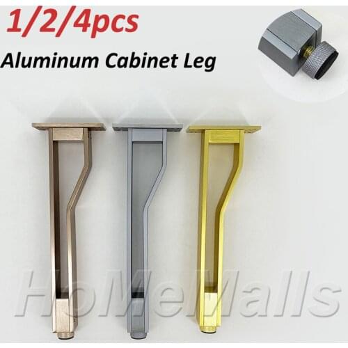 1/2/4pcs Modern Aluminum Alloy Furniture Leg As Replacement Leg For Bathroom Cabinet Legs Sofa TV Stand Furniture Hardware Feet