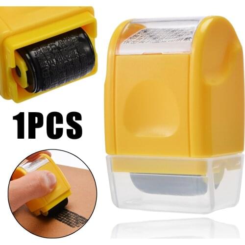 1pc 20g Identity Privacy Protection Roller Stamp Portable Information Coverage Messy Code Data Protector Messy Code Roller