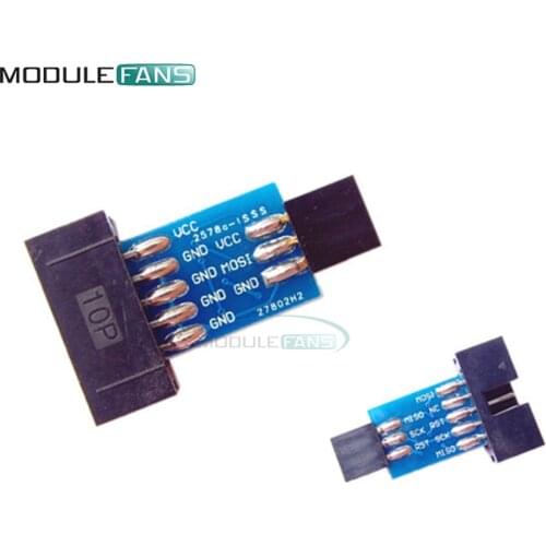 10Pin To 6PiN Adapter Convert To Standard 10 Pin To 6 Pin Board For ATMEL STK500 AVRISP USBASP ISP Interface Converter AVR