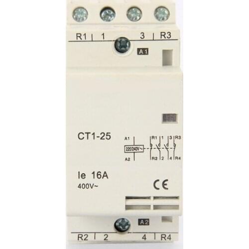 16Amps 2NO+2NC 220V Din rail household AC contactor