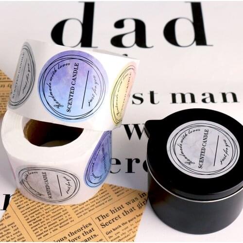 300pcs/roll Scented Candle Label Candle Container Stickers Waterproof Wax Melting Safety Sticker Label