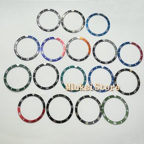 38mm*31.5mm Flat Watch Bezel Insert Aluminum Fit For Seiko SKX007 SKX009 fit Japan PADI Turtle Watch Bezel Replace Accessories