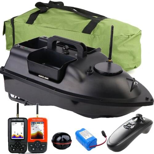 500M Wireless Remote Control Bait Boat Carp Hook Speedboat 3 Hoppers LCD GPS Fishinders Sonar Sensor Carrybag Kids Toy Boat