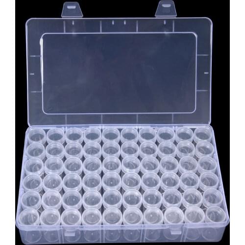 64/60 Bottles Jar Square Diamond Painting Storage box Diamond Painting Accessories Beads Container Mosaic Storage boxes Tools