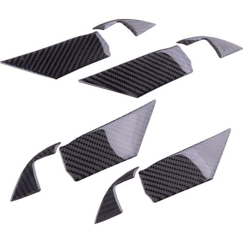 8pcs/Set Black Interior Door Handle Bowl Cover Trim Car Styling Carbon Fiber Fit for Toyota Camry 2018 2019 2020