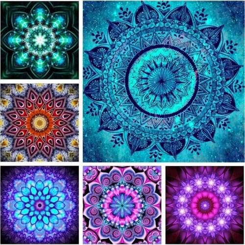 Full Square/Round Drill 5D DIY Diamond Painting "Religious Mandala" 3D Embroidery Cross Stitch Rhinestones 5D Home Decor QQ2020