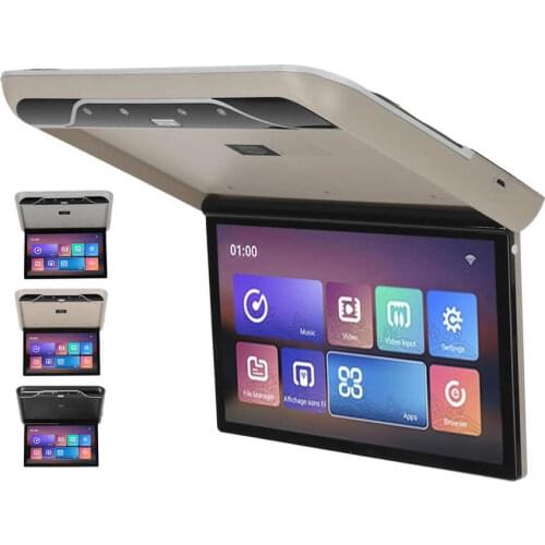 Car Monitor araba aksesuar 19in Car Roof Mount Flip Down Monitor Ceiling TV - Compatiable with Remote Control for Android