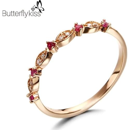 BK Natural Ruby Rings For Women Girl 925 Sterling Silver Red Gem Zircon Wedding Engagement Party Elegant Fashion Fine Jewelry