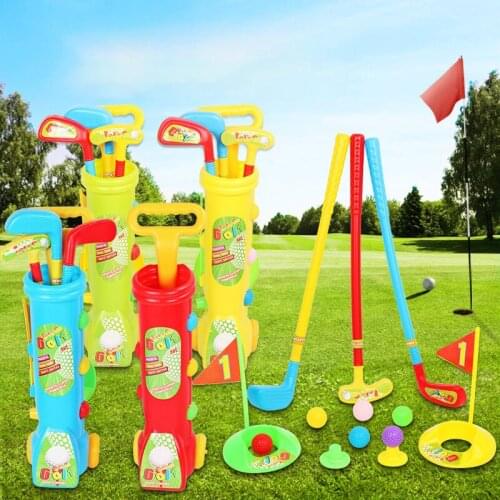 Childrens Plastic Golf Caddy Set Kids Outdoor Garden Summer Fun Gift Game Toy