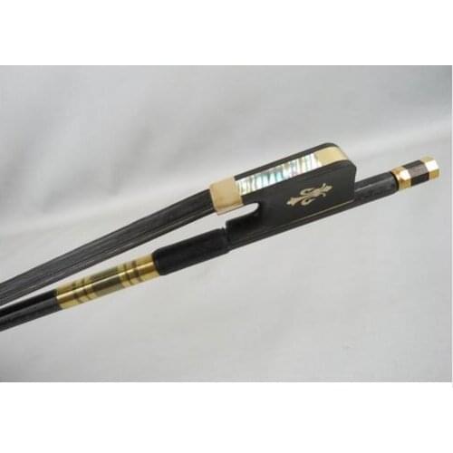 Pretty powerful plaid black Carbon fiber viola bow,black Horsehair