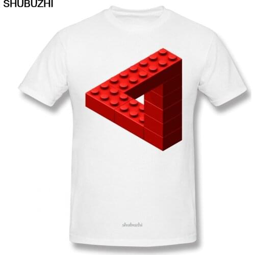 Escher T Shirt Escher Toy Bricks Red T-Shirt 6xl Cute Tee Shirt Graphic Men Fashion Short Sleeve Cotton Tshirt sbz8069