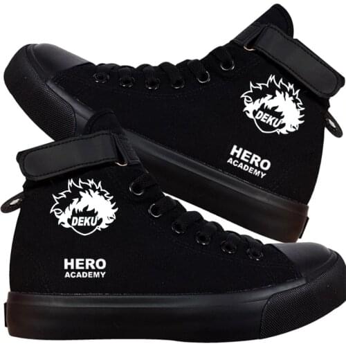 Unisex Anime My Hero Academia Casual Canvas Shoes Flats Midoriya Izuku Deku Noctilucent Plimsolls Sneakers