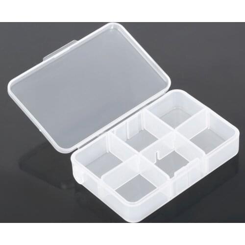 1Pc Transparent Plastic 6 Slot Portable Travel Pill Holder Medicine Tablet Storage Boxes Home Organizer Dispenser Case Container