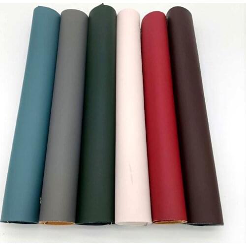 Matte Solid Colors for Fall/Winter Seasons Plain Design PU Vinyl Faux Leather Fabric Sheet for Shoe/Bag/Earring/DIY Accessories