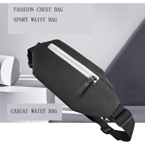Fashion Chest Bag Waterproof Waist Bag Men Belt Pack Nylon Outdoors Phone Pouch Male Run Hip Waist Pack Travel Crossbody Bags