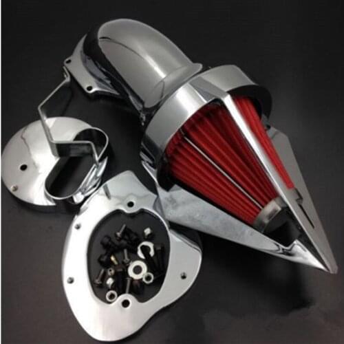 Chrome Triangle Spike Air Cleaner Kit Motorcycle For 1999-up Yamaha V-Star 1100 Dragstar 1100