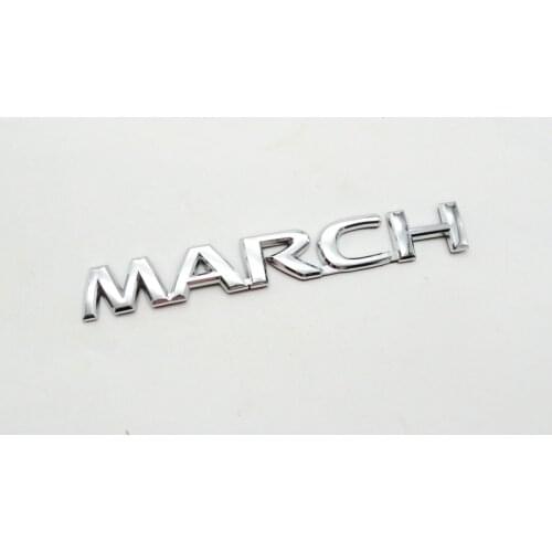 Chrome ABS Rear Tailgate Badge Sticker Letter Emblem Logo Fit For Nissan March