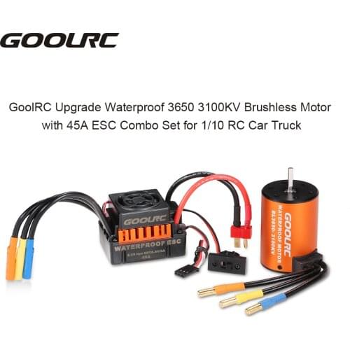 GoolRC Upgrade High Quality Waterproof 3650 3100KV Brushless Motor with 45A ESC Combo Set for 1/10 RC Car Truck RC Toys Part Kid