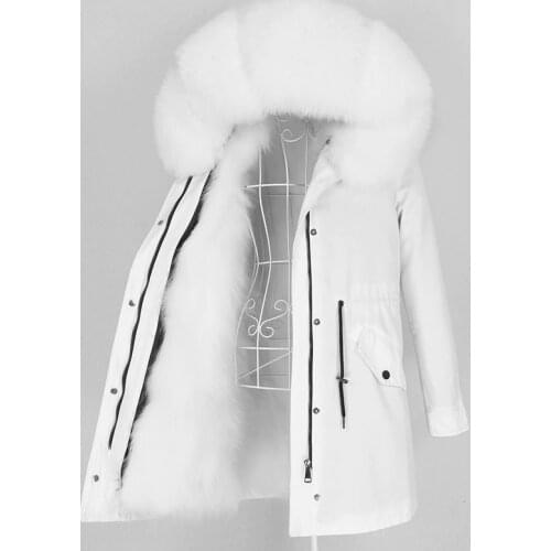 OFTBUY 2021 Long Waterproof Parka Real Fox Fur Liner Coat Winter Jacket Women Natural Raccoon Fur Collar Hood Warm Detachable