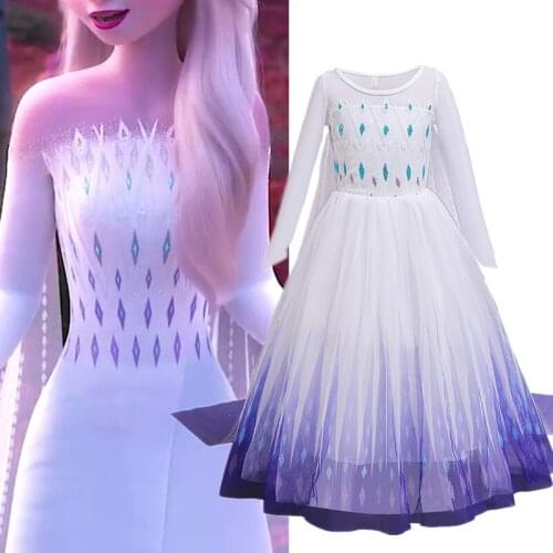 Girls Cosplay Dresses Kids Halloween Christmas Party Princess Costume Snow Queen Fancy Carnival Dress Up Children Clothes