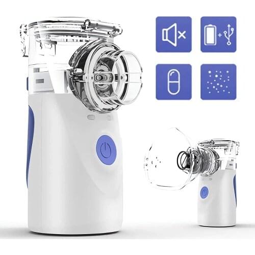 Mini Portable Handheld Inhaler Mesh Ultrasonic Nebulizer Vaporizer Mist Compressor Humidifier Efficient Mute For Kids Adults