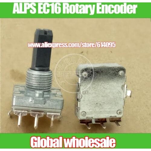 2pcs ALPS EC16 No stepping Rotary Encoder / Light Handle / Handle 20MMF / 360 Degree Unlimited Rotation