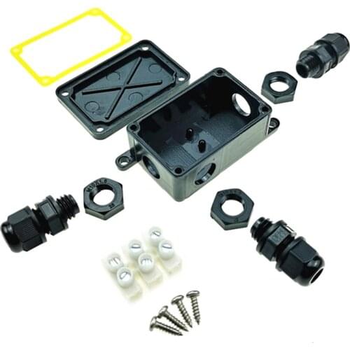 Junction Box IP66 Waterproof UV Sunproof Outdoor Multiple Ways Plastic Electrical Junction Box Case Cable Wire Connector Protect