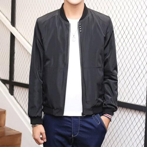 SATRA 2021 New Arrival Spring Autumn Casual Solid Slim Bomber Jacket Men, Mens Fashion Trend Baseball Wind Coat Jacket