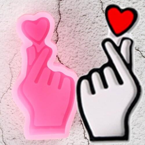3D Love Heart Silicone Keychains Mold Key Chain Polymer Clay Pendant DIY Jewelry Making Epoxy Resin Clay Moulds