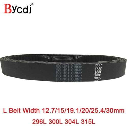 Trapezoid L Timing belt C=296/300/304/315 Width 050/12.7mm 075/19.1mm 25.4mm Synchronous Belt 296L 300L 304L 315L