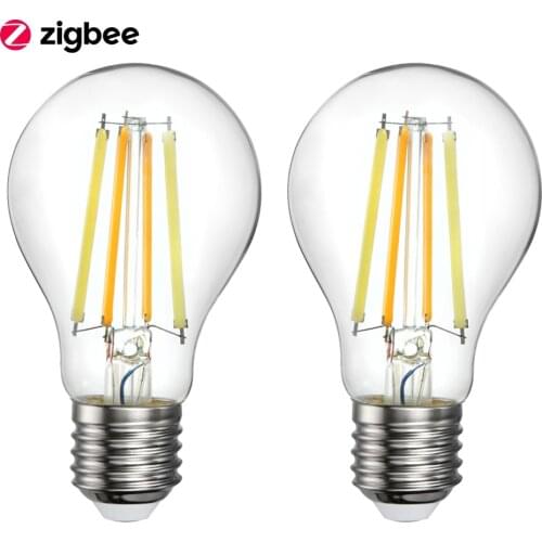 Oeeone ZigBee Smart LED Light Bulb E27 Edison Vintage Lamp Works with Alexa Echo Plus SmartThings Google Assistant, A60 220V 7W