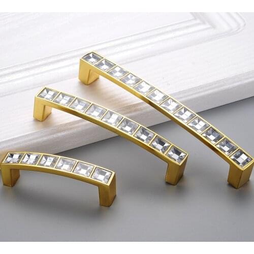 1Pc 64/96/128mm Furniture Handle Cabinet Knobs and Handles Cupboard Drawer Kitchen Wardrobe Door Pull Handles