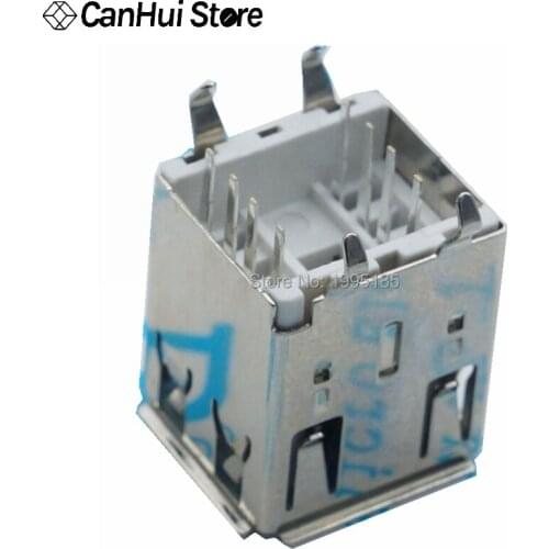 10Pcs Vertical Double USB Type A Female Solder Jacks Connector PCB Socket USB-A type 180 Degrees Vertical 4pins Double Layer USB