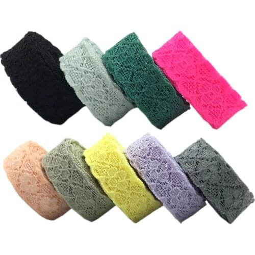 10yards/Lot 19mm Leaf Elastic Lace Ribbon Fold Over Spandex Stretchy Band For Sewing Lace Trim Waist Band Garment Accessories