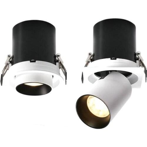 2021 New Anti-glare LED Recessed Downlight Dimmable 15W 20W 30W 40W COB LED Ceiling Spot Light Angle Adjust Spot Lamp