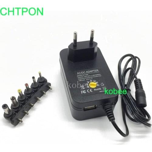 3V 4.5V 5V 6V 7.5V 9V 12V 2A 2.5A AC / DC Adapter Adjustable Power supply Universal Power Charger for LED Light Bulb LED Strip