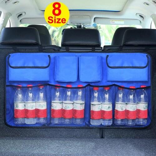 Car Organizer Storage Bag Multi-Pocket Hanging Bags Trunk Rear Seat Back Mesh Cage Auto Car Stowing Tidying Interior Accessories