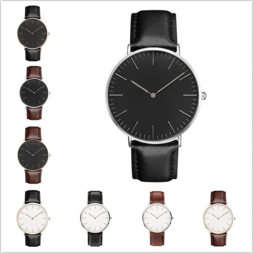 2021 Korean version of the classic simple style unisex belt student quartz watch fashion trend gift watch